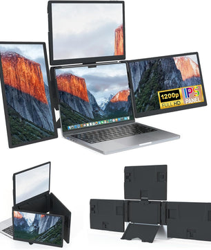 Portable Tri Screen Laptop Monitor