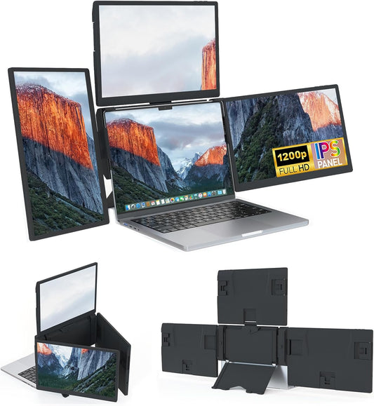 Portable Tri Screen Laptop Monitor