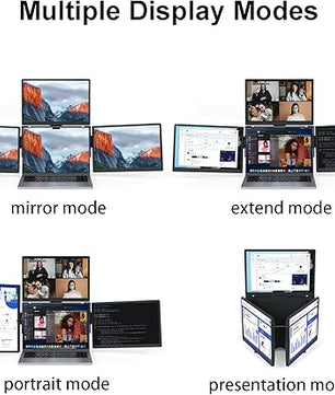 Portable Tri Screen Laptop Monitor