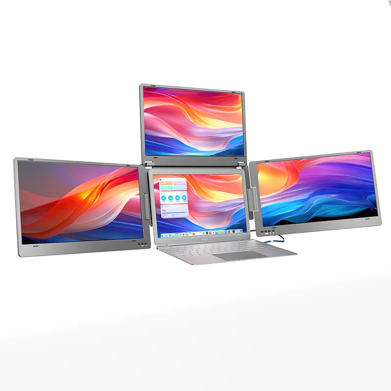 Portable Tri Screen Laptop Monitor