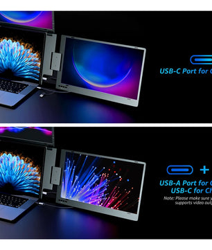 Portable Tri Screen Laptop Monitor